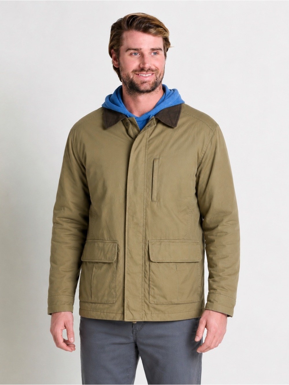 Dockers Men's Jacket Size L Khaki Stain Defender Windbreaker